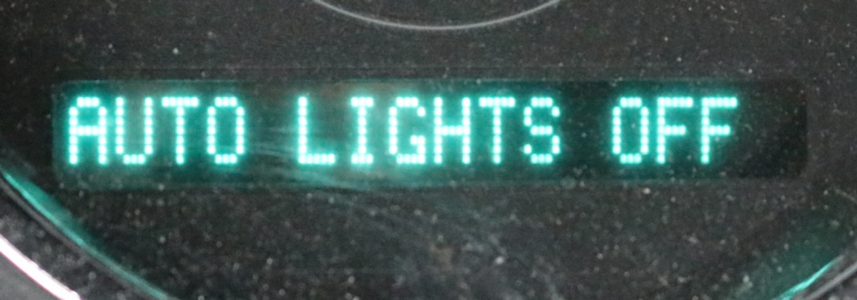 Auto Lights Off Message